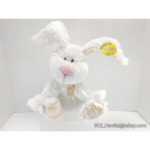 Animated White Easter Plush Singing "Bunny Hop" by Goffa International Corp.